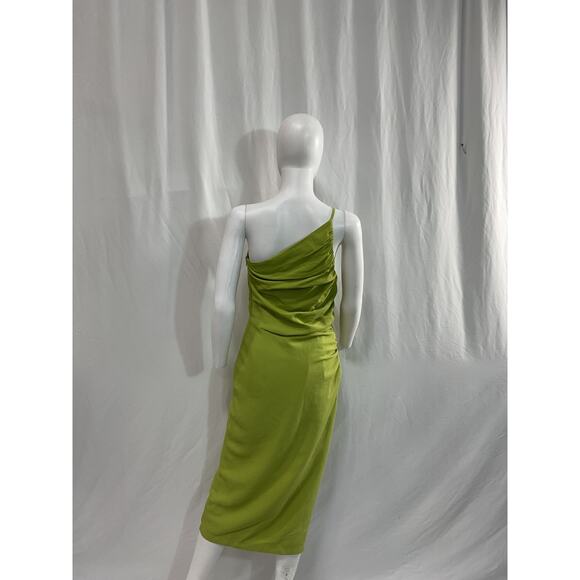 The Sei 'Asymmetric' Green Gathered Dress Size 6 - Picture 3 of 5